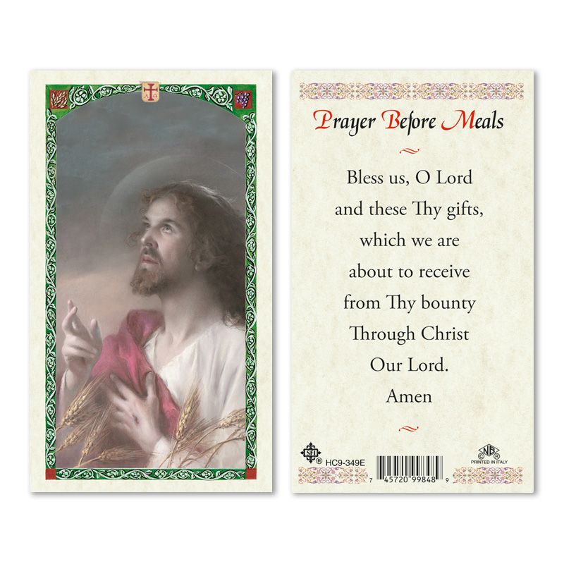 Grace before Meals holy card