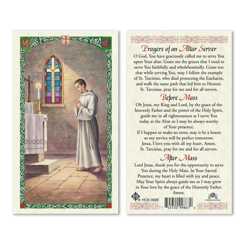 Altar Server holy card
