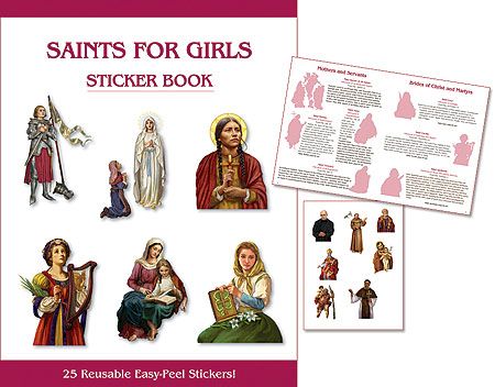 Saint stickers book, girls
