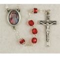Divine Mercy Rosary, 7mm Red beads