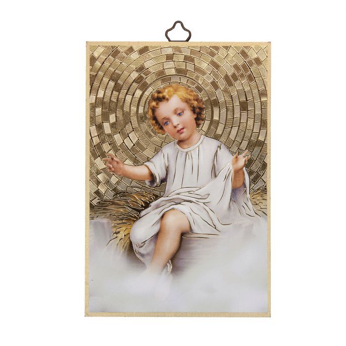 Infant Jesus Gold Mosaic Plaque