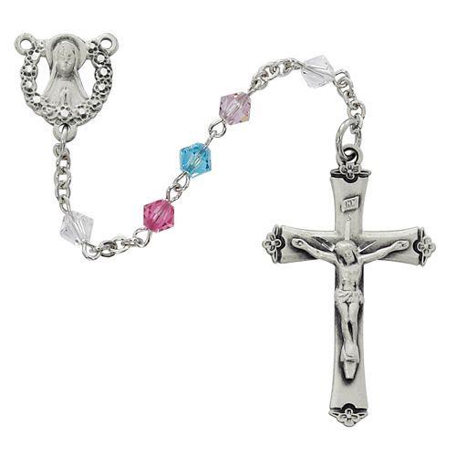 Multi-Color Swarovski Rosary, 5mm beads