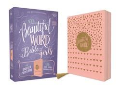 NIV Beautiful Word Bible for Girls, Pink zippered leather cover
