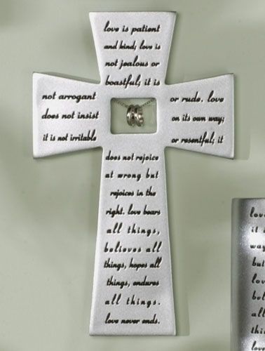 Wedding Wall Cross, 7" tall