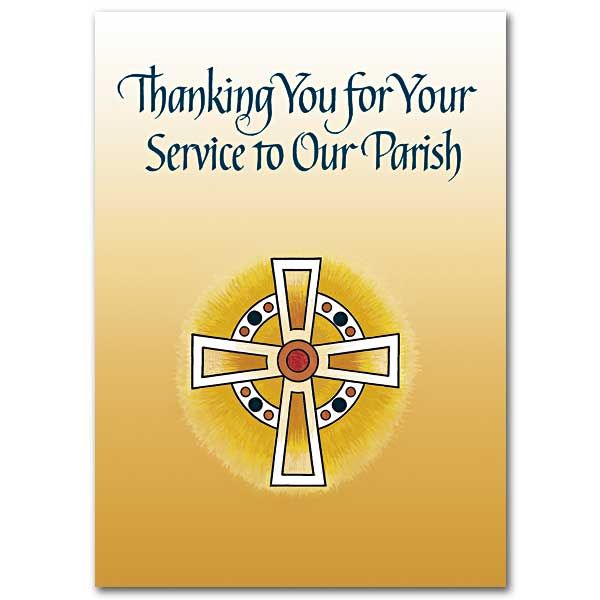 Thanking you for your service to our parish, Priest Appreciation card