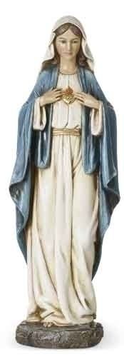 Immaculate Heart of Mary statue, 14" tall