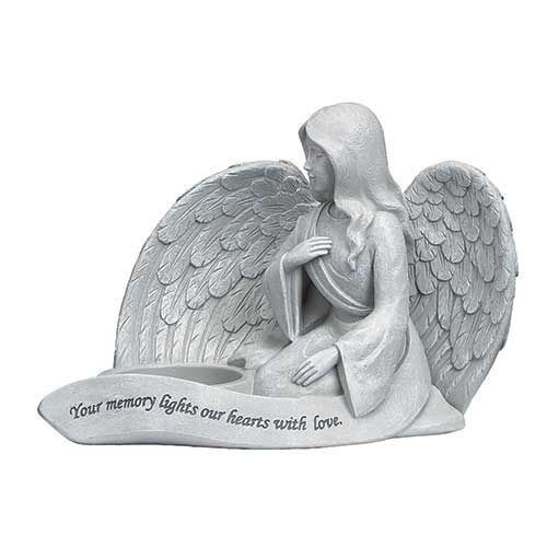 Memorial Angel Candle Holder, 5.5" tall