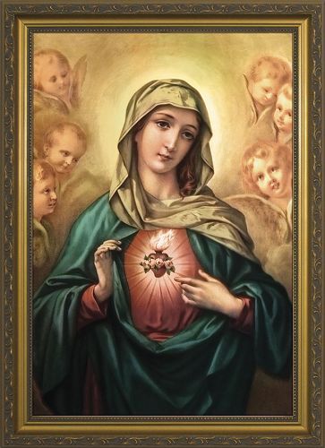 Imaculate Heart of Mary Framed Art 11x16