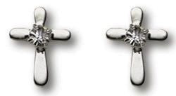 Silver Crystal stone earrings