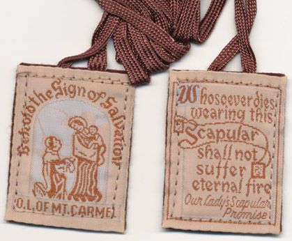 Brown cloth Scapular