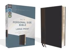NIV, Personal Size Bible, Large Print, Leathersoft, Black, Red Letter Edition, Comfort Print