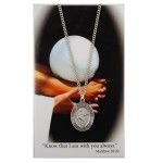 Girls Volleyball medal with 18" chain and Prayer Card Set