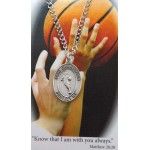 Basketball Medal with 24" Chain and Prayer Card set