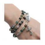 India Agate Twist Rosary Wrap bracelet