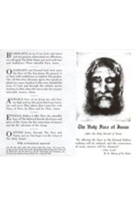 Holy face of Jesus prayer card