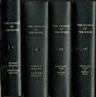 4 Volume Set, Liturgy of the Hours, Black Leather