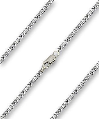 Curb Chain, 24" with lobster claw clasp, SS
