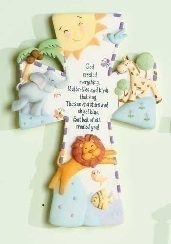 God Created Everything Wall Cross, 7" tall