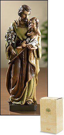 St. Joseph with Child statue, 8" tall