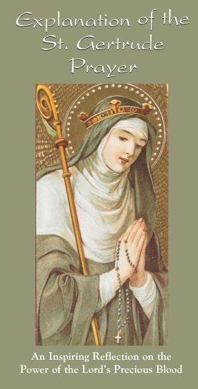 Explanation of the St. Gertrude prayer pamphlet