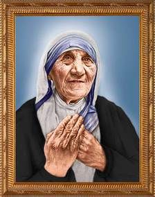 Mother Teresa gold framed
