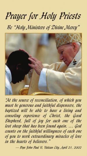 Prayer for Holy Priests holycard