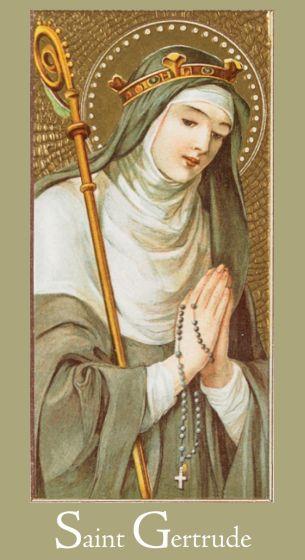 St. Gertrude prayer card