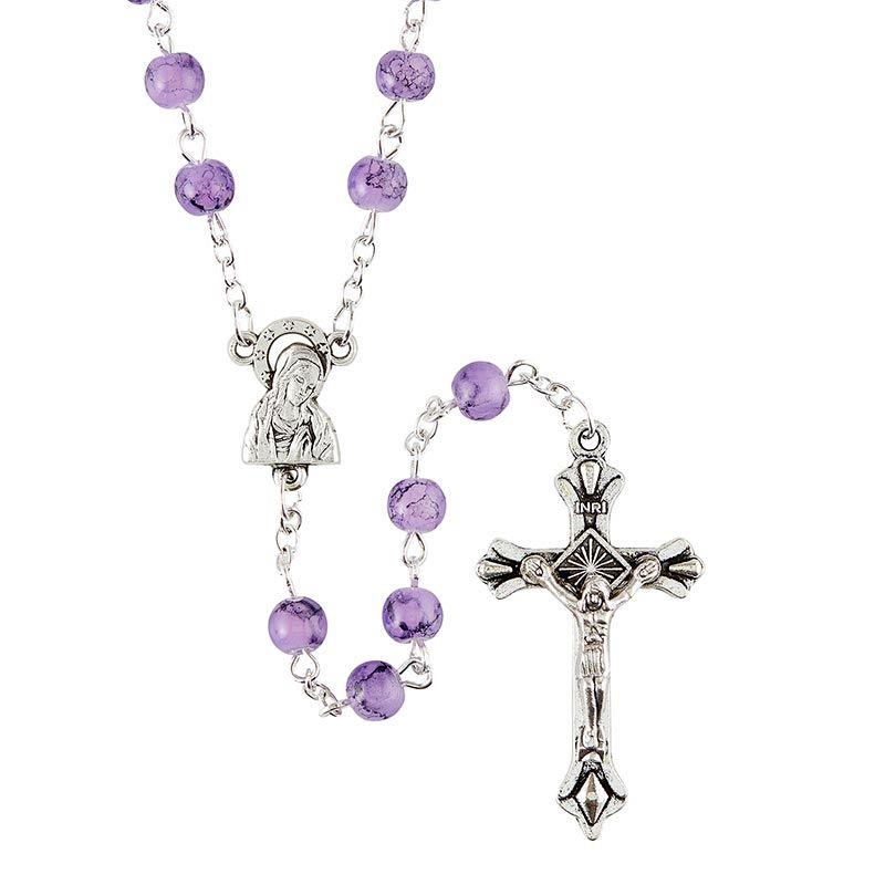 Purple Marble Rosary