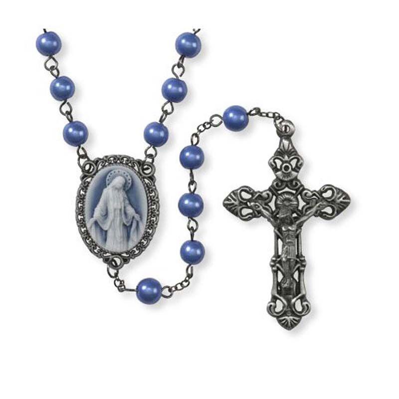 Our Lady of Grace Cameo Centerpiece Rosary