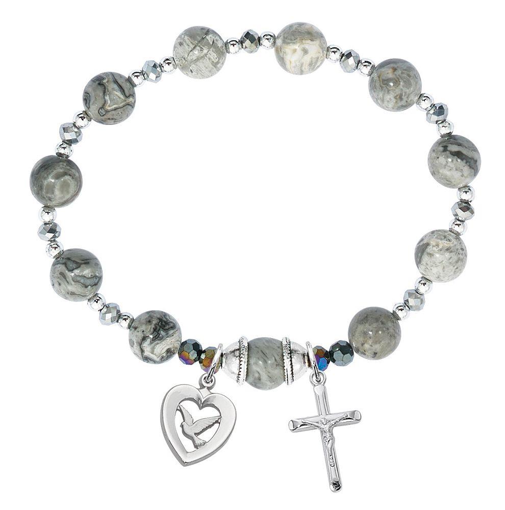 Confirmation Bracelet, Silver & Gray