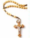 Olivewood Rosary on cord